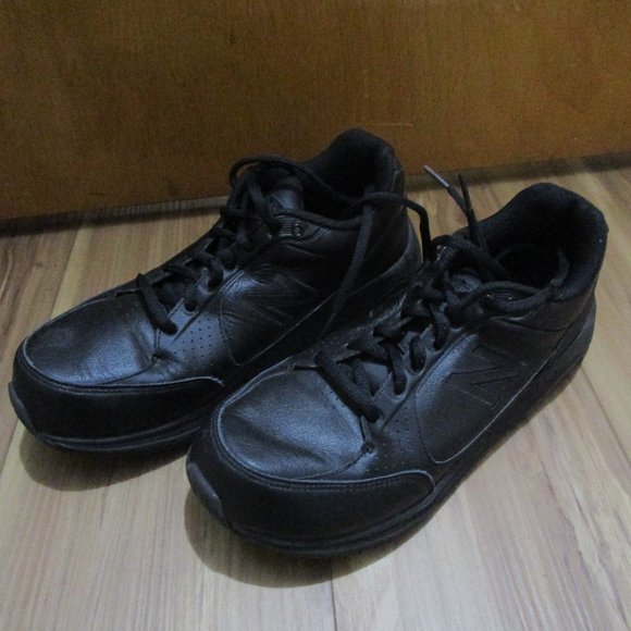 NEW BALANCE Men's size 7 2E WIDE Black Leather 928 Walking Shoes WORN ONCE - Picture 1 of 10